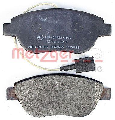 Jeu de 4 plaquettes de frein METZGER ref. 1170185